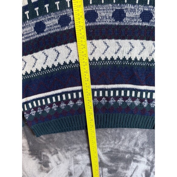 Today's News Geometric Long Sleeve Knit Pullover Long Sleeve Size Large - Picture 4 of 7